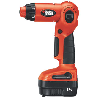 cordless decker drill position driver 12v swivel volt hex cad ni inch kit storage case previous