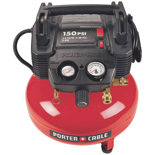 Porter Cable Product Details for 150 psi, 6 gal Oil-Free Pancake